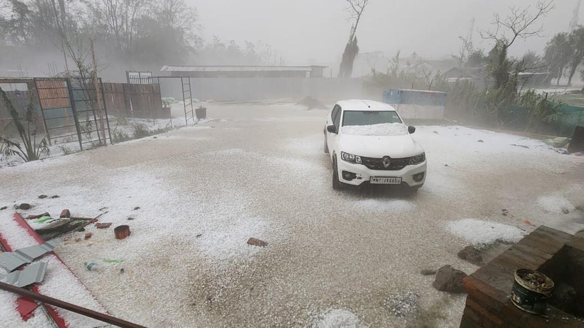 Rains along with hailstorm wreak havoc in parts of Manipur